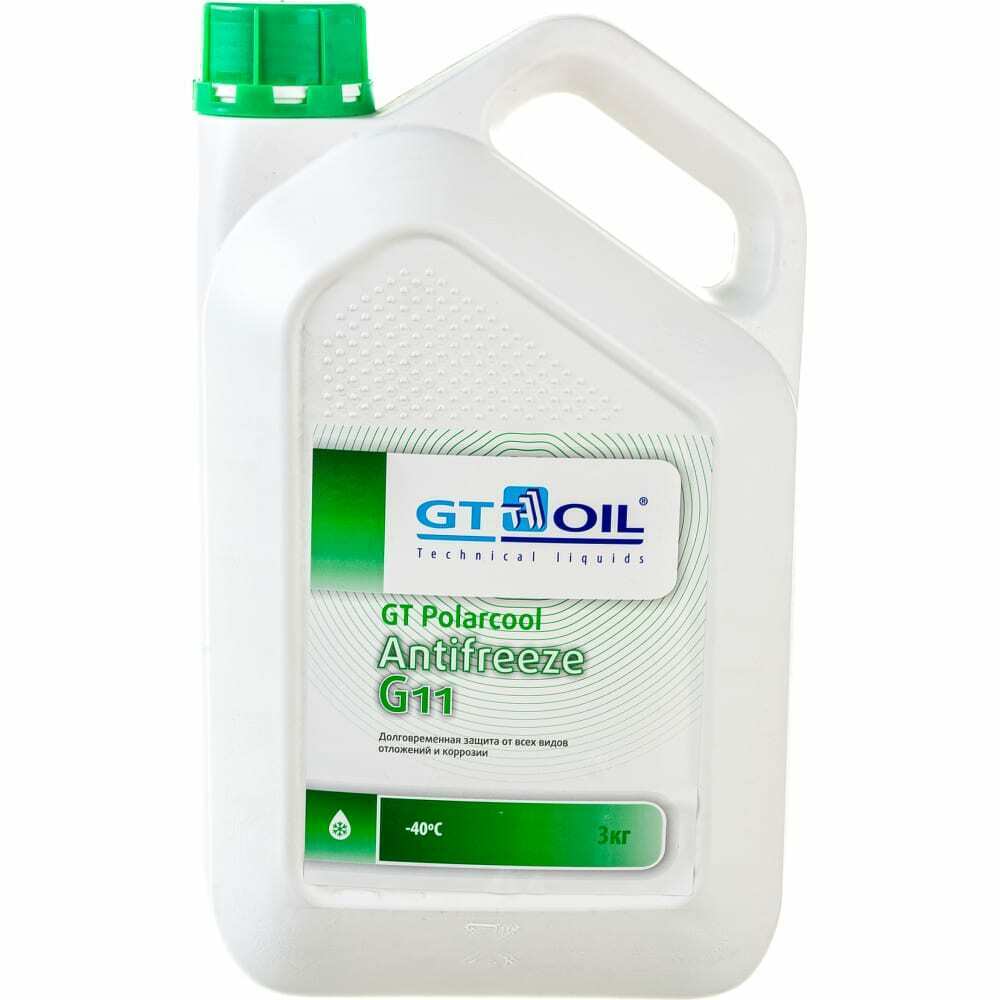Антифриз GT POLARCOOL G11 ЗЕЛЕНЫЙ 3 КГ GT OIL, 4665300010232